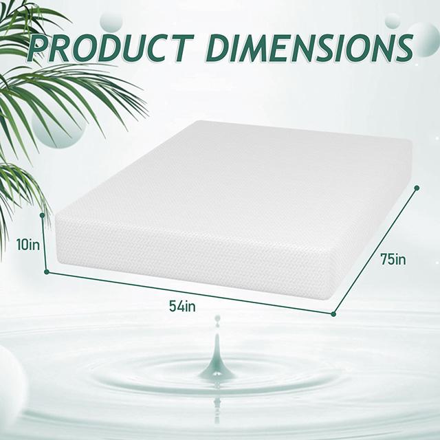 Forsythia 10" Full Green Tea Gel Memory Foam - Furniture Center (NY)