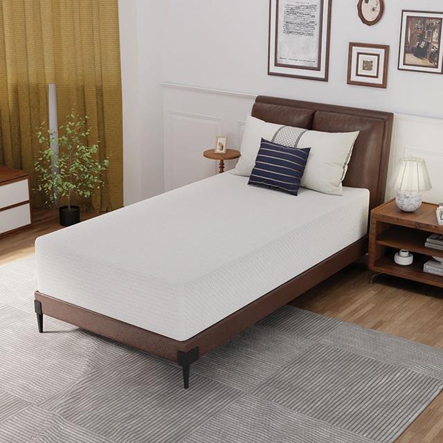 Forsythia 12" Twin Green Tea Gel Memory Foam - Furniture Center (NY)