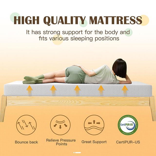 Forsythia 8" Twin Green Tea Gel Memory Foam - Furniture Center (NY)