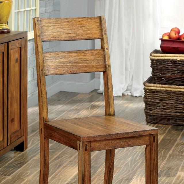 FRONTIER Dark Oak Side Chair (2/CTN) - Furniture Center (NY)