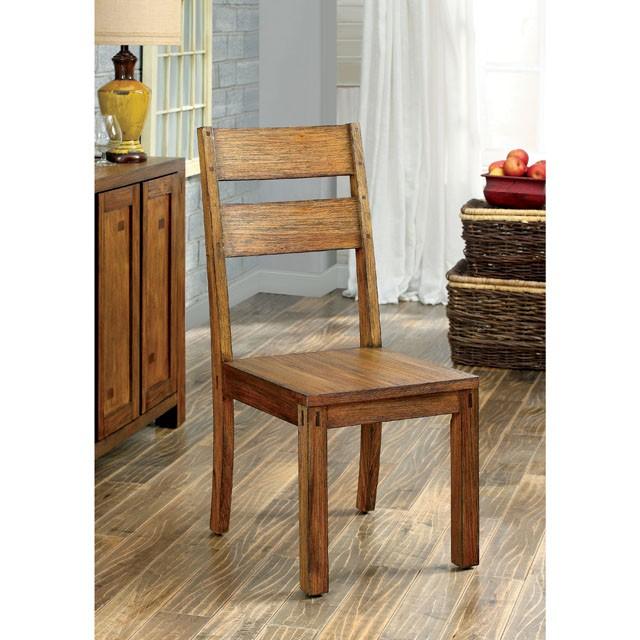 FRONTIER Dark Oak Side Chair (2/CTN) - Furniture Center (NY)