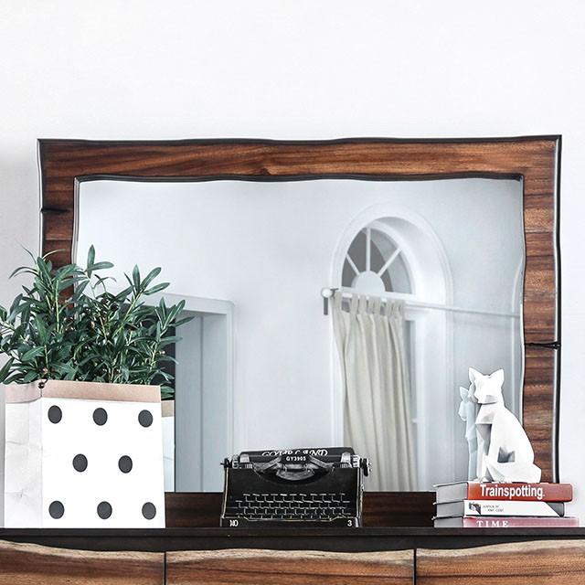 Fulton Dark Oak/Dark Walnut Mirror - Furniture Center (NY)