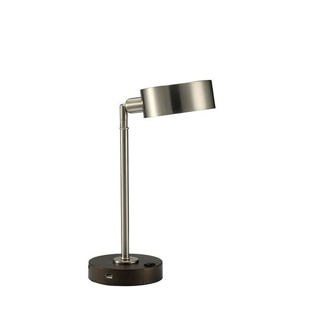 Gail Stain Nickel Table Lamp - Furniture Center (NY)