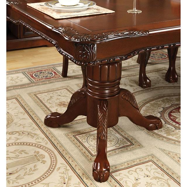 GEORGETOWN Antique Cherry Dining Table w/ Double Pedestals - Furniture Center (NY)