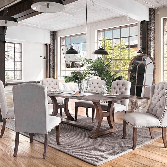 GIANNA Rustic Oak 77" Dining Table - Furniture Center (NY)