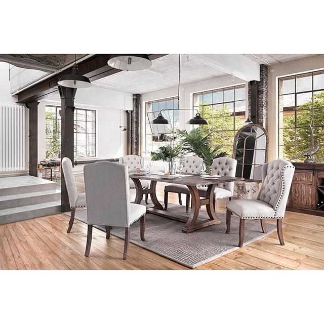 GIANNA Rustic Oak 77" Dining Table - Furniture Center (NY)