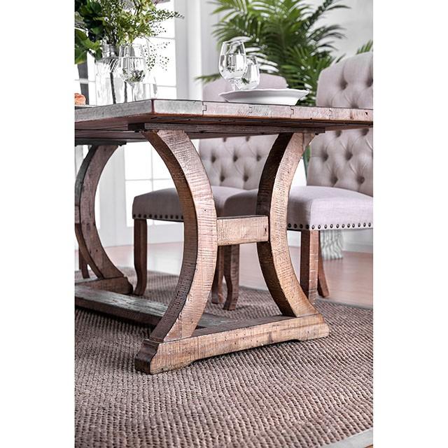 GIANNA Rustic Oak 77" Dining Table - Furniture Center (NY)