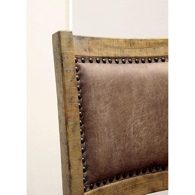 GIANNA Rustic Pine/Brown Side Chair (2/CTN) - Furniture Center (NY)