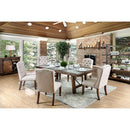 Gianna Rustic Pine/Ivory Wingback Chair (2/CTN) - Furniture Center (NY)
