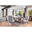 Gianna Rustic Pine/Ivory Wingback Chair (2/CTN) - Furniture Center (NY)
