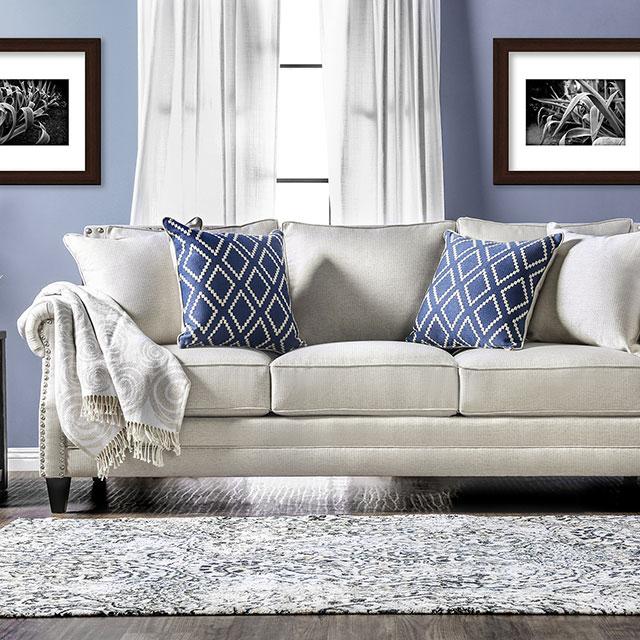 Giovanni Beige/Blue Sofa - Furniture Center (NY)