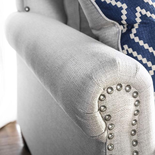 Giovanni Beige/Blue Sofa - Furniture Center (NY)
