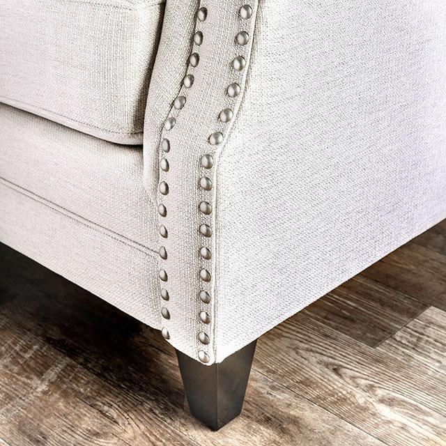 Giovanni Beige/Blue Love Seat - Furniture Center (NY)