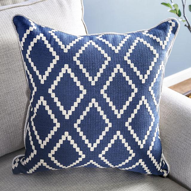 Giovanni Beige/Blue Love Seat - Furniture Center (NY)