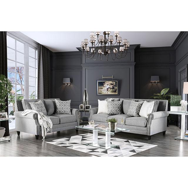 Giovanni Gray Love Seat - Furniture Center (NY)