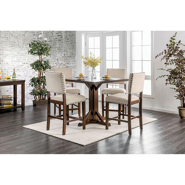 GLENBROOK Brown Cherry Counter Ht. Table - Furniture Center (NY)