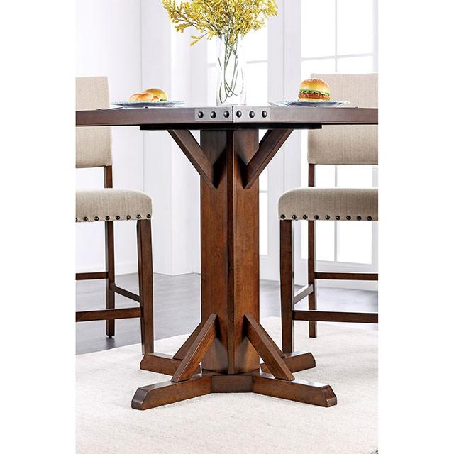 GLENBROOK Brown Cherry Counter Ht. Table - Furniture Center (NY)