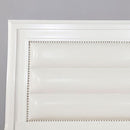 Golva E.King & Queen Bed White & Silver - Furniture Center (NY)