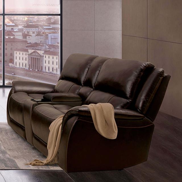 GORGIUS Power Loveseat, Espresso - Furniture Center (NY)