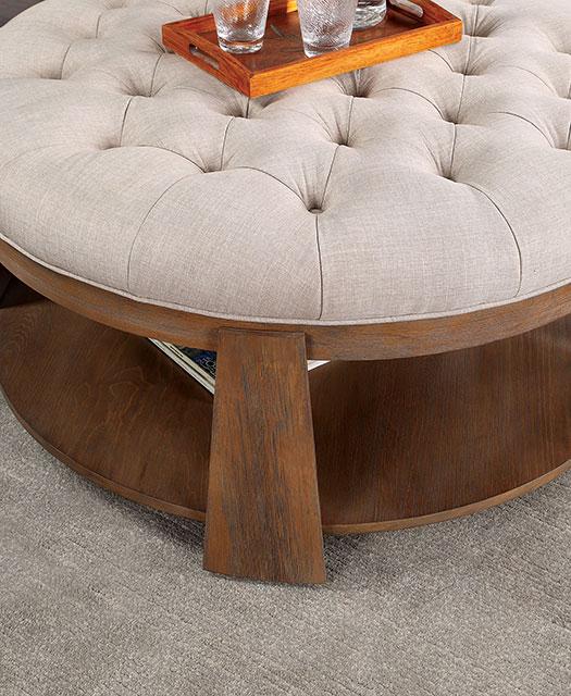 GUIS Round Coffee Table, Beige - Furniture Center (NY)