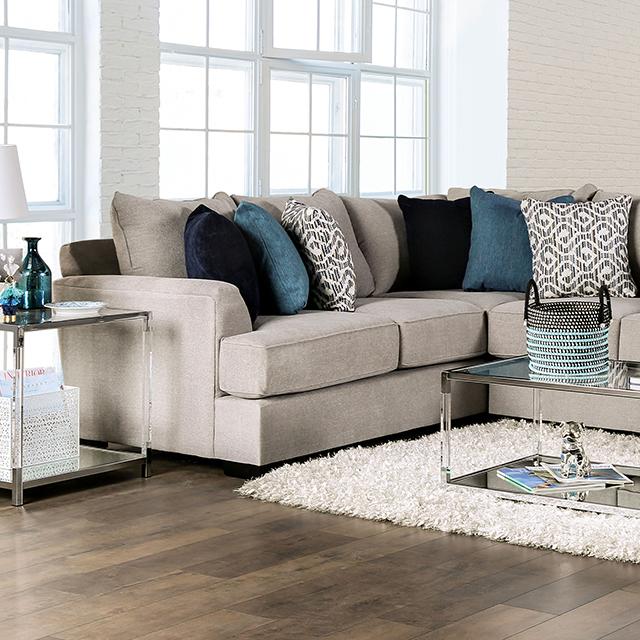 GUNNERSBURY Sectional, Gray - Furniture Center (NY)