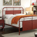 Haldus Cal.King, E.King, & Twin Bed White, Ivory, & Red - Furniture Center (NY)