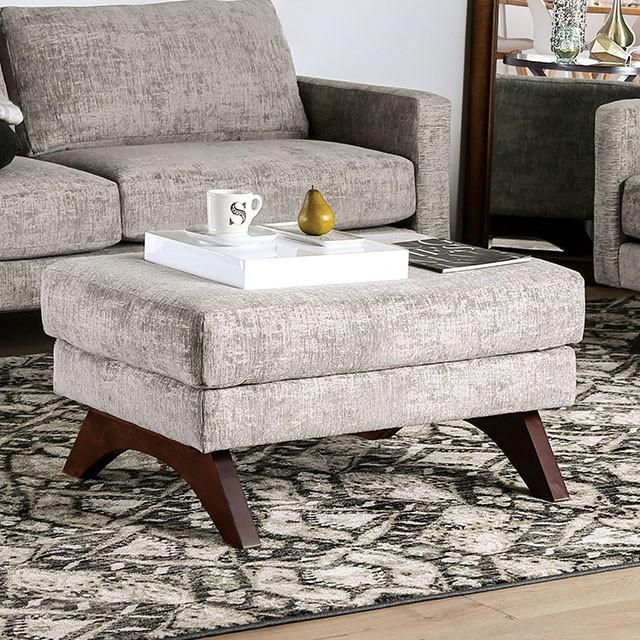 Harlech Gray Ottoman - Furniture Center (NY)