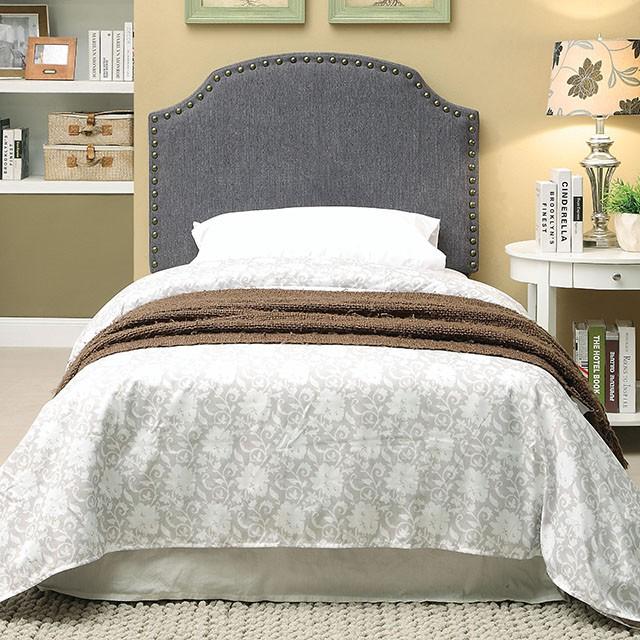 HASSELT King Size H/B, Gray -K/D Leg - Furniture Center (NY)