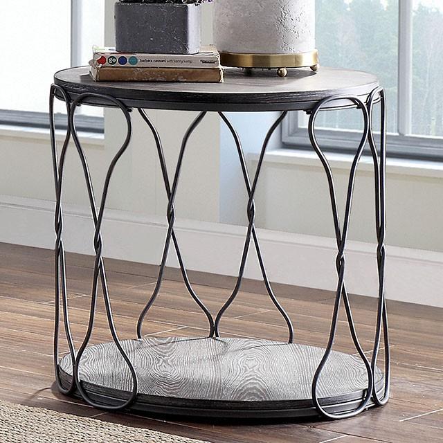 Hawdon Gray End Table - Furniture Center (NY)