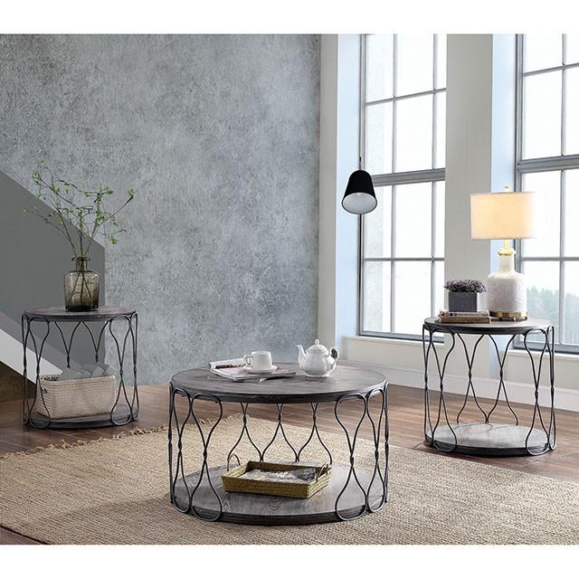 Hawdon Gray End Table - Furniture Center (NY)