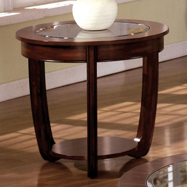 Crystal Falls Dark Cherry End Table - Furniture Center (NY)