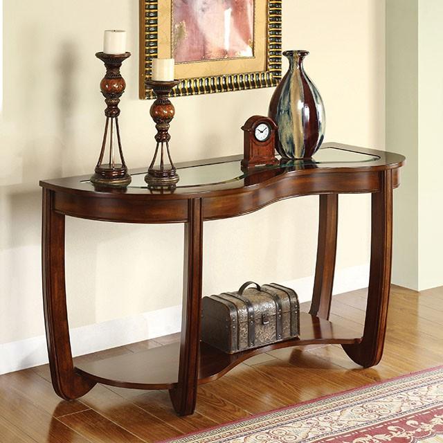 Crystal Falls Dark Cherry Sofa Table - Furniture Center (NY)