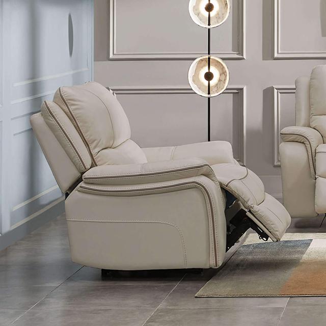 HENRICUS Glider Recliner, Beige - Furniture Center (NY)