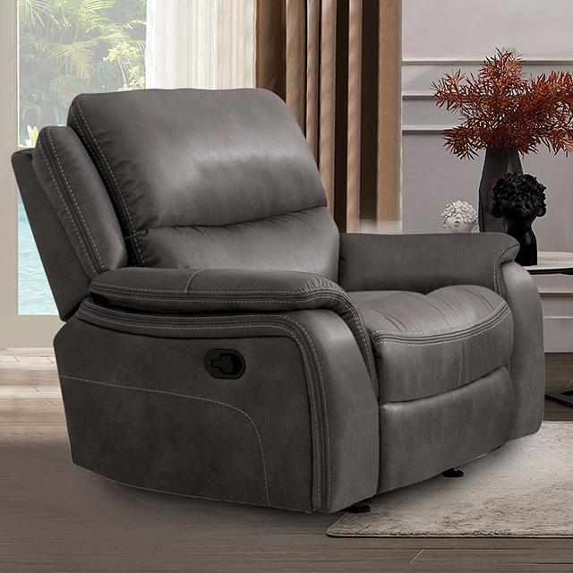 HENRICUS Glider Recliner, Dark Gray - Furniture Center (NY)