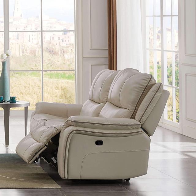 HENRICUS Loveseat, Beige - Furniture Center (NY)