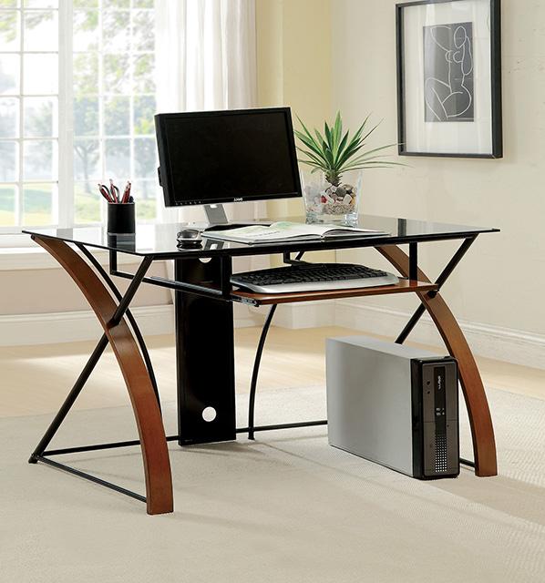 Baden Oak/Black Accent Desk - Furniture Center (NY)