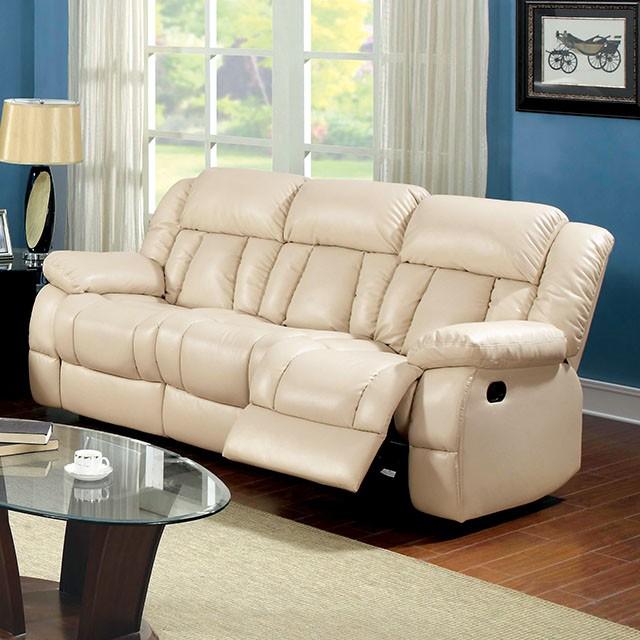 Barbado Ivory Sofa w/ 2 Recliners - Furniture Center (NY)