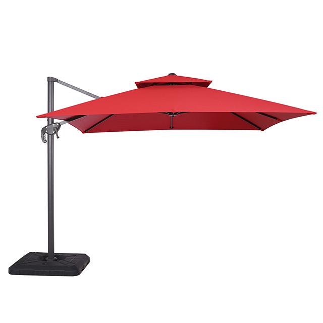 Hero 10 Ft Square Umbrella w/ Double Top + 37" Large Base - Furniture Center (NY)