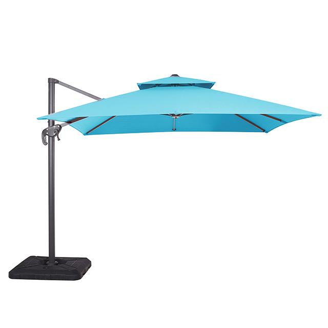 Hero 10 Ft Square Umbrella w/ Double Top + 37" Large Base - Furniture Center (NY)