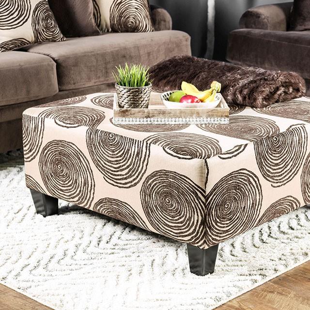 Bonaventura Brown Ottoman - Furniture Center (NY)
