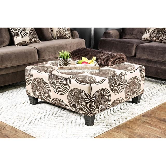 Bonaventura Brown Ottoman - Furniture Center (NY)