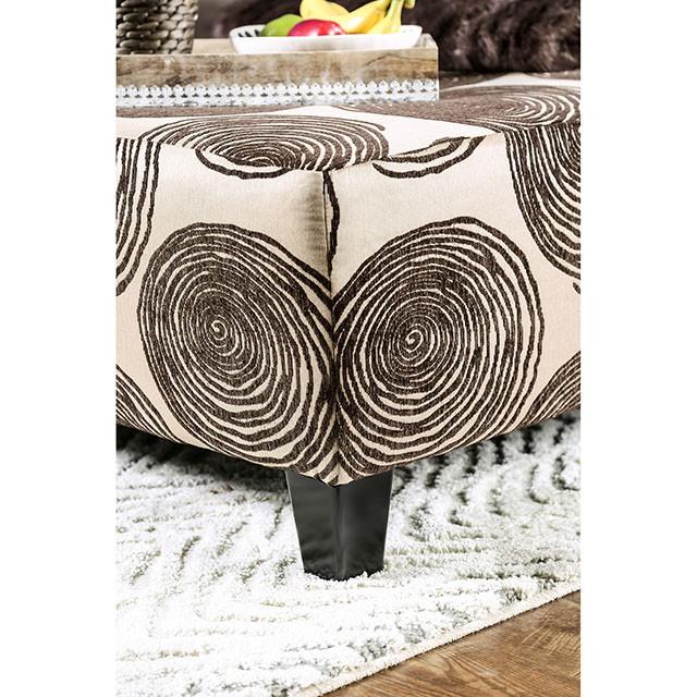 Bonaventura Brown Ottoman - Furniture Center (NY)