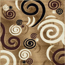 Blitar Brown Black, Brown Cream, & Gray 5' X 7' Area Rug