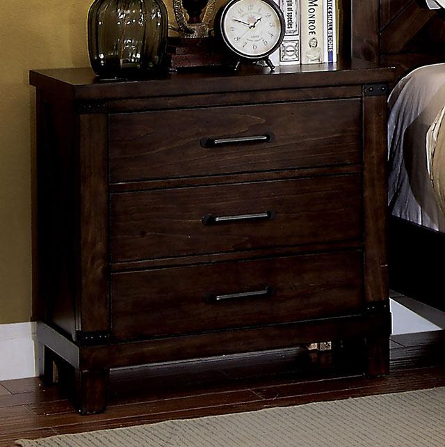 Bianca Dark Walnut Night Stand - Furniture Center (NY)
