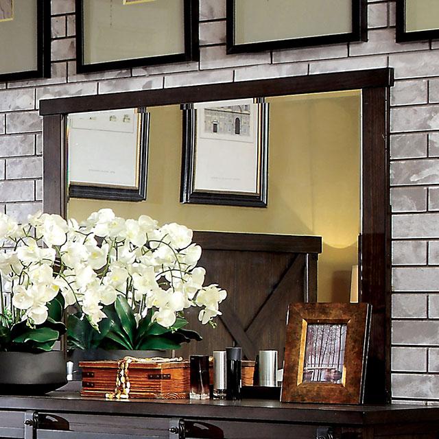 Bianca Dark Walnut Mirror - Furniture Center (NY)