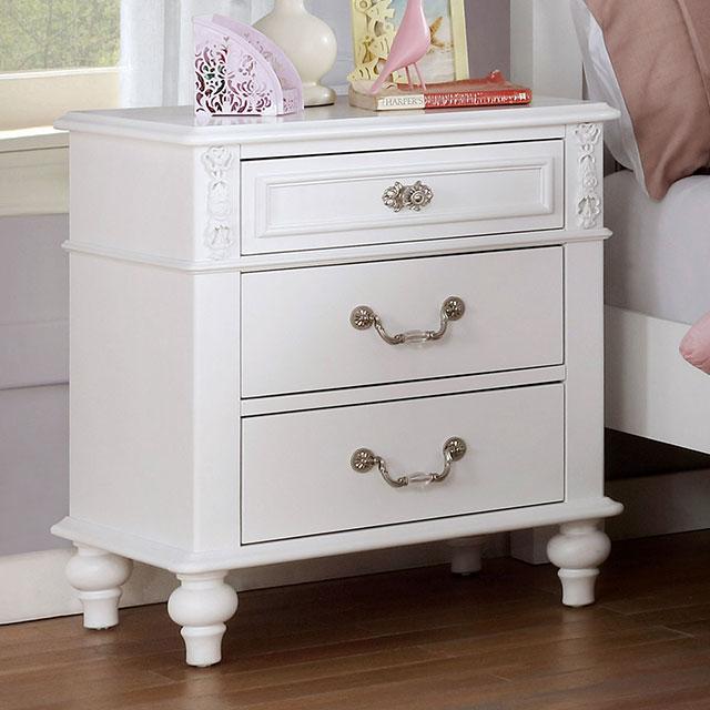 BELVA Night Stand w/ USB Outlet - Furniture Center (NY)