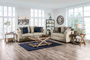 BELSIZE Loveseat Grey, Beige, & Choclate