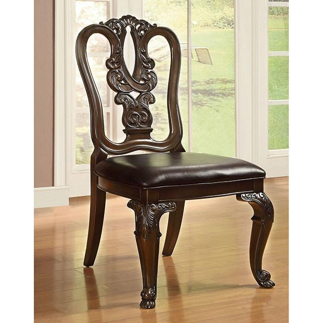 Bellagio Brown Cherry Round Dining Table - Furniture Center (NY)