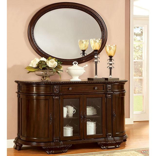 Bellagio Brown Cherry Round Dining Table - Furniture Center (NY)