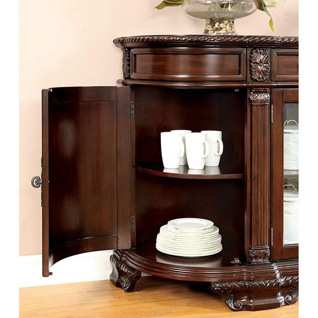 Bellagio Brown Cherry Round Dining Table - Furniture Center (NY)